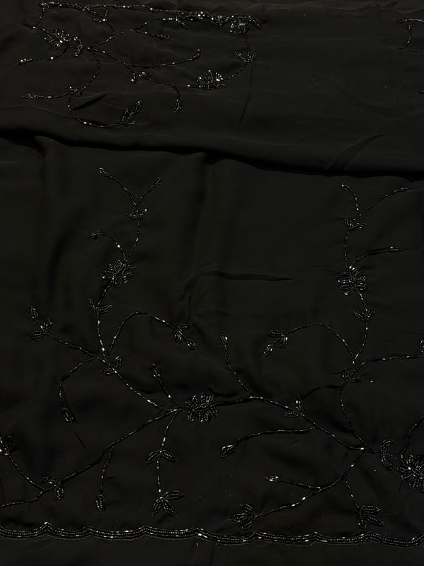 Elegant Black Saree with Premium Finish