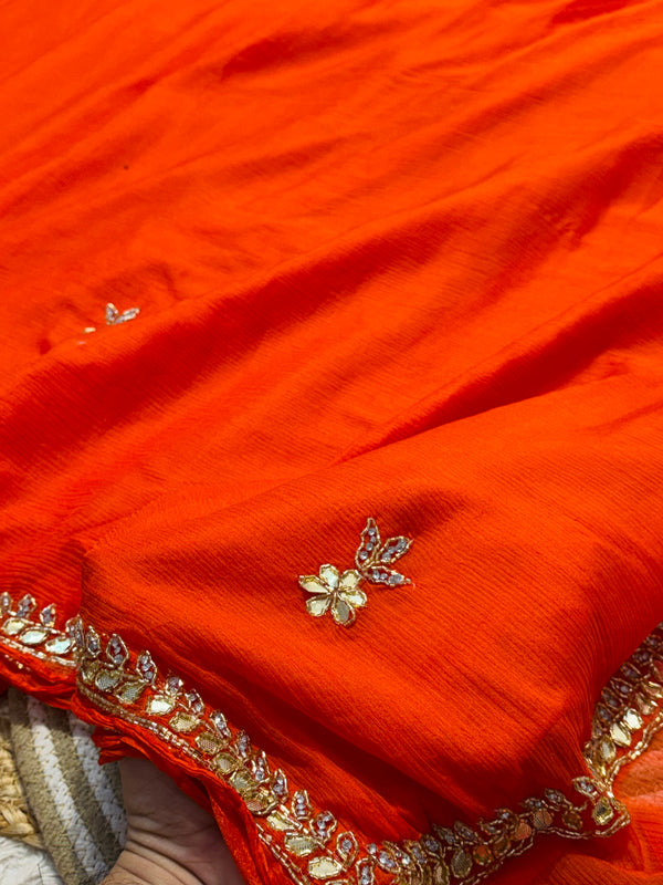 Elegant Chiffon Saree with Running Blouse Piece