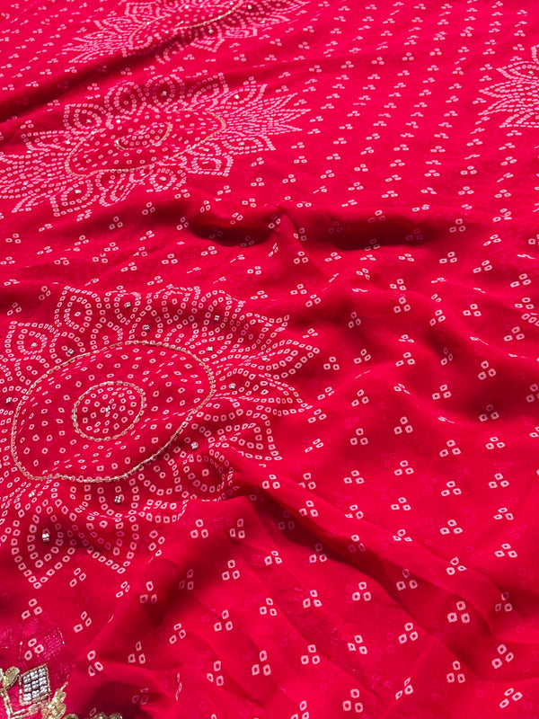 Elegant Georgette Chiffon Saree