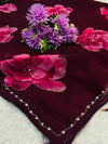 Floral Print Saree – Elegant Flower Design Party & Casual Wear Saree