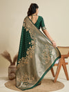 Basil Green Zari Woven Soft Kanjivaram Designer Silk Saree