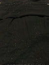 Elegant Black Georgette Saree with Subtle Sequin Detailing