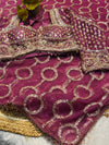 Elegant Net Saree with Ready-Made Blouse – Party Wear Glam Look