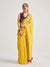 Yellow Mul Mul Cotton Saree With Blouse
