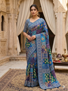 Crab Silk Saree with Ready-Made Blouse | Elegant Party Wear