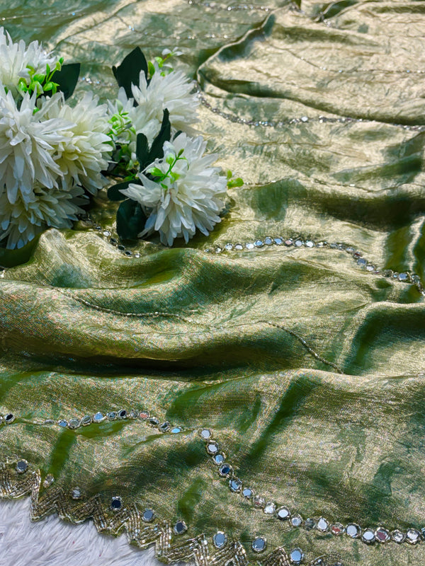 Frendy Silk Saree with Designer Blouse – Soft & Elegant Party Wear