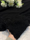 Elegant Black Embroidered Saree with Designer Border