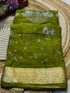 Elegant Chinon Saree with Graceful Drape