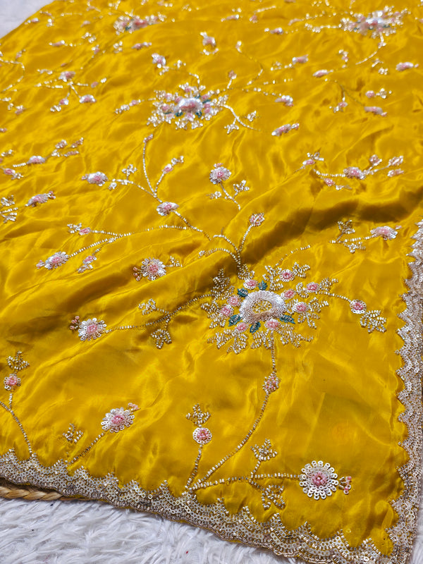 Elegant Satin Silk Saree with Rich Shine & Designer Look