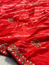 Elegant Chinon Silk Saree with Designer Embroidery Border