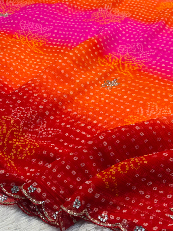 Elegant Chiffon Saree with Designer Embroidery – Lightweight Party Wear Saree