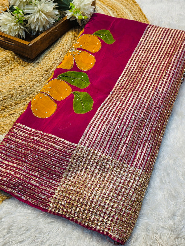 Premium Soft H.O Silk Saree with Designer Blouse Piece