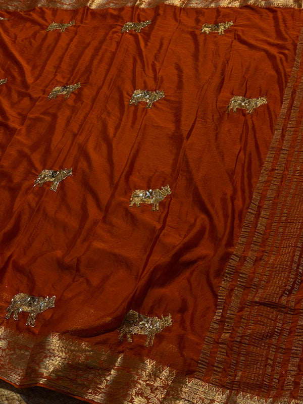 PremiumChinon Saree with Elegant Fall & Soft Finish