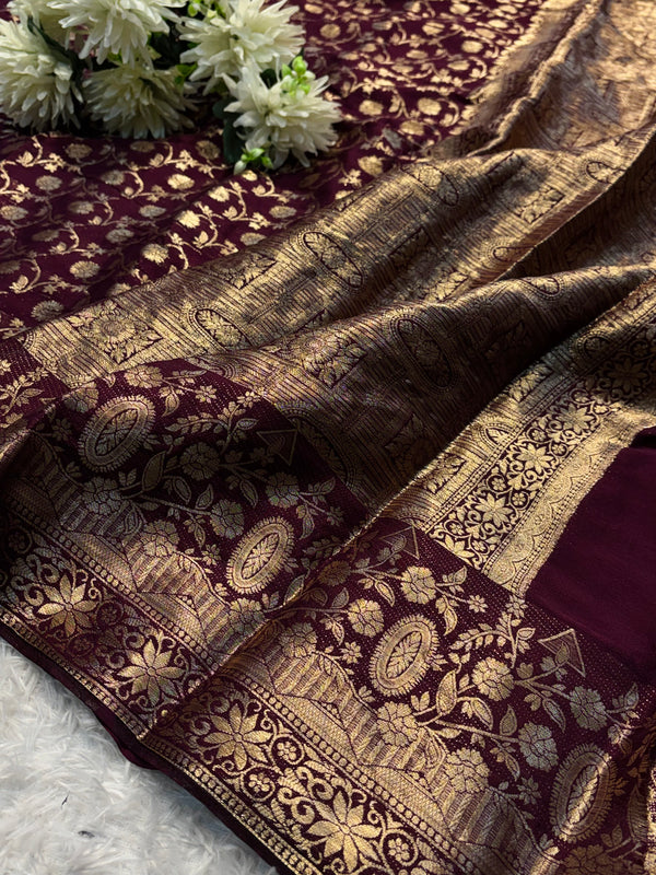 Traditional Woven Border Soft Silk Saree With Blouse Piece