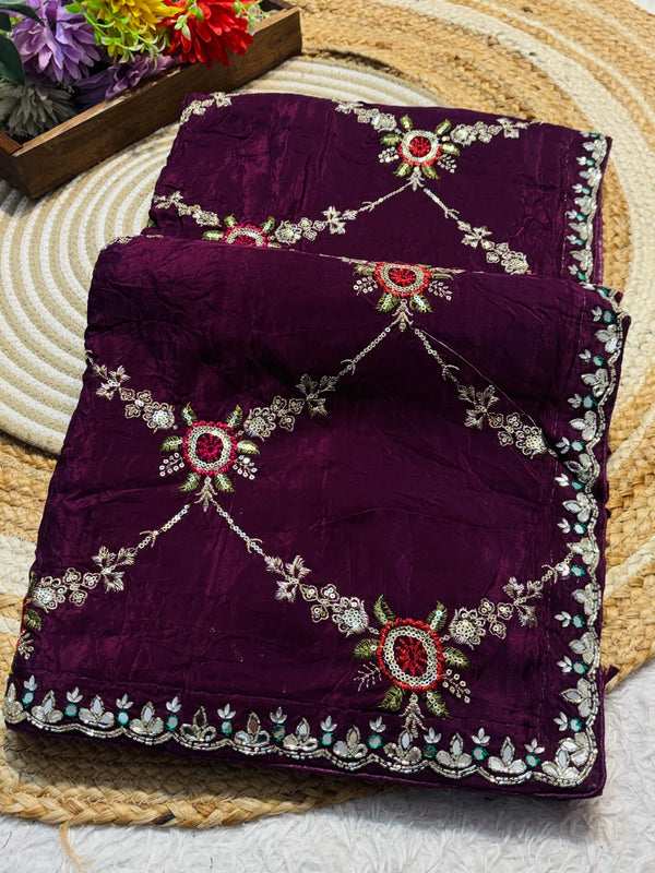 Elegant H.O. Silk Saree with Designer Pattern