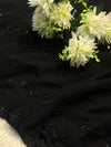 Elegant Black Georgette Saree with Designer Blouse – Party Wear Collection