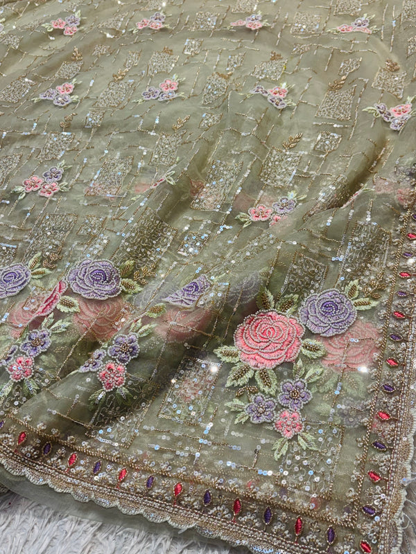 Designer Saree with Ready-Made Blouse