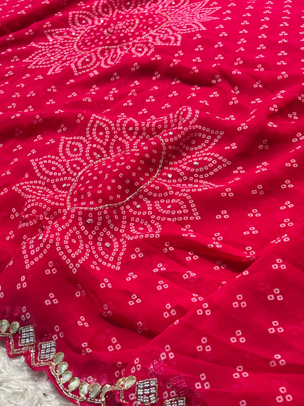 Elegant Georgette Chiffon Saree