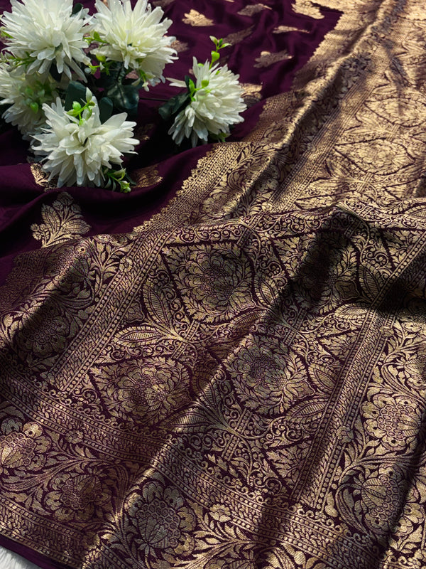 Luxury Soft Chiffon Saree with Modern Design