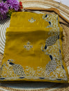 Elegant H.O. Silk Saree with Delicate Thread Work