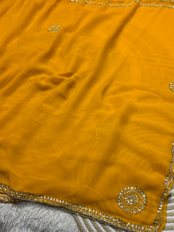 Luxury Georgette Chiffon Saree with Soft Flow & Elegant Drape