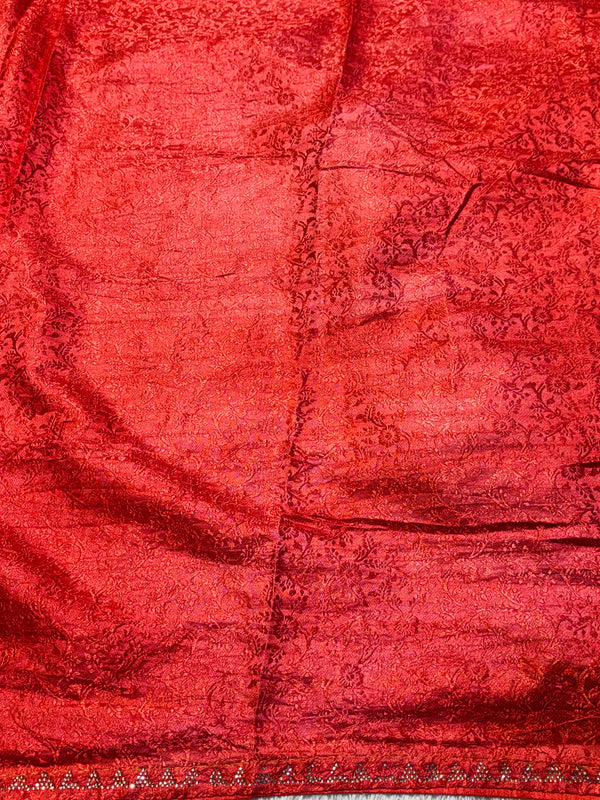 Elegant Crab Silk Saree with Rich Texture Finish