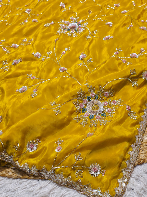 Elegant Satin Silk Saree with Rich Shine & Designer Look