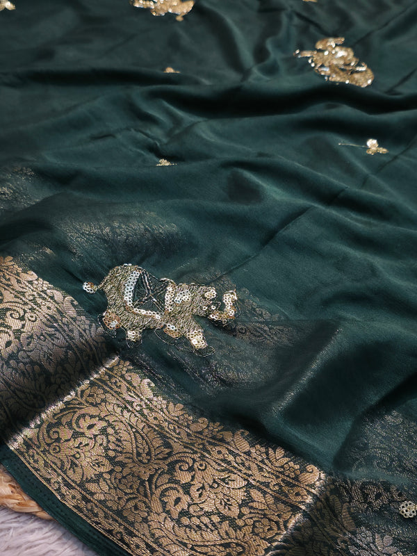 Elegant Chiffon Saree with Graceful Flow & Lightweight Comfort