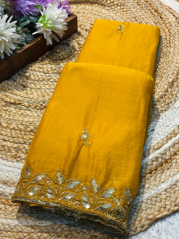 Semi Chiffon Saree with Elegant Look