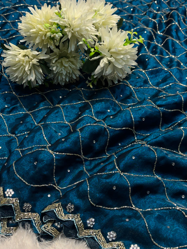 Elegant Frendy Silk Saree with Designer Blouse – Premium Party Wear