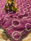 Elegant Net Saree with Ready-Made Blouse – Party Wear Glam Look