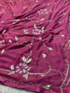 Semi Chiffon Brush Paint Saree with Unstitched Blouse Piece
