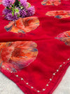Floral Print Saree – Elegant Flower Design Party & Casual Wear Saree