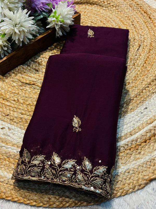 Semi Chiffon Saree with Elegant Look