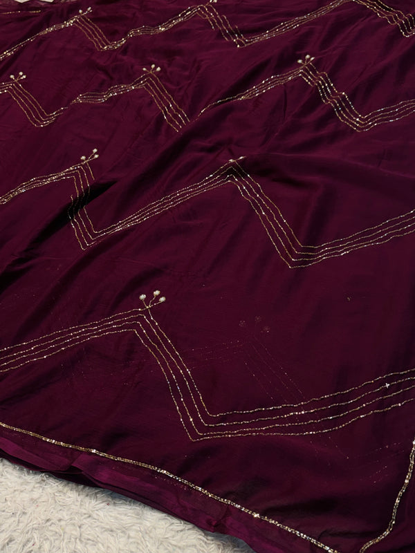 Elegant Soft Chiffon Saree with Flowy Drape