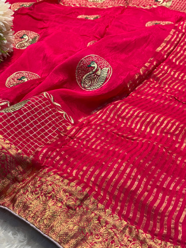 Elegant H.O Silk Saree with Traditional Look