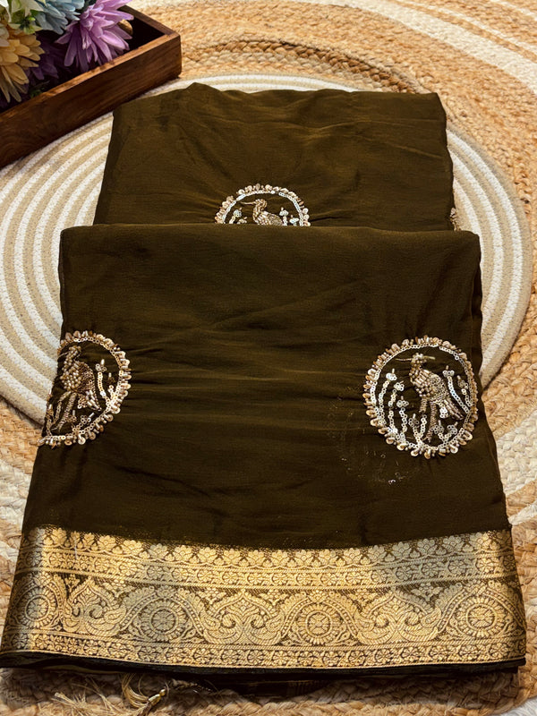 Elegant Premium Chiffon Saree | Lightweight & Graceful Ethnic Wear