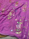 Elegant Brush Print Saree with Soft Flowing Fabric