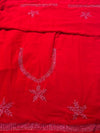 Red Georgette Saree with Elegant Draping