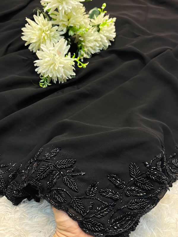 Elegant Designer Georgette Saree with Blouse Piece – Lightweight Party Wear Saree