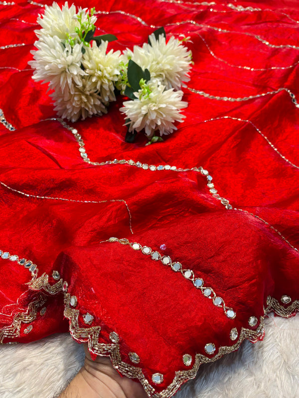 Frendy Silk Saree with Designer Blouse – Soft & Elegant Party Wear