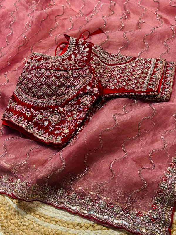 Ready Made Blouse Designer Saree – Effortless Elegance Collection