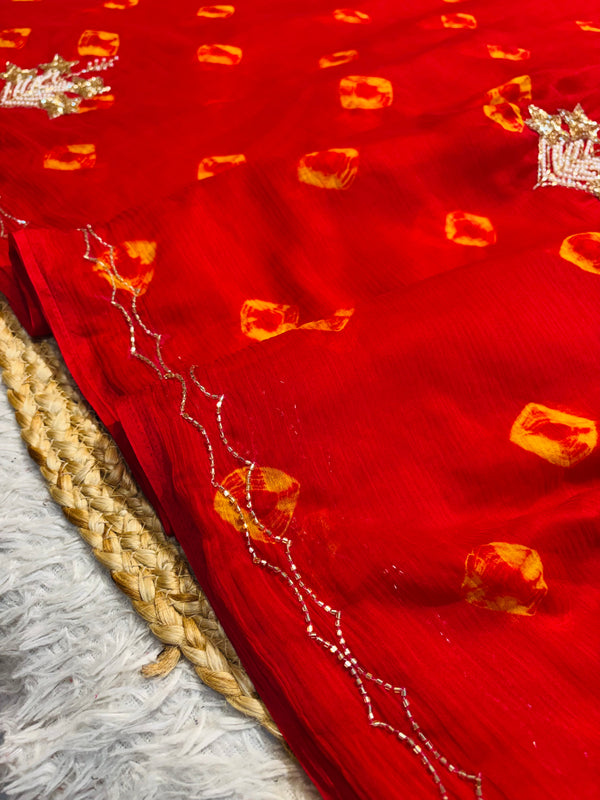 Elegant Chiffon Saree with Lightweight Flowy Fabric & Blouse