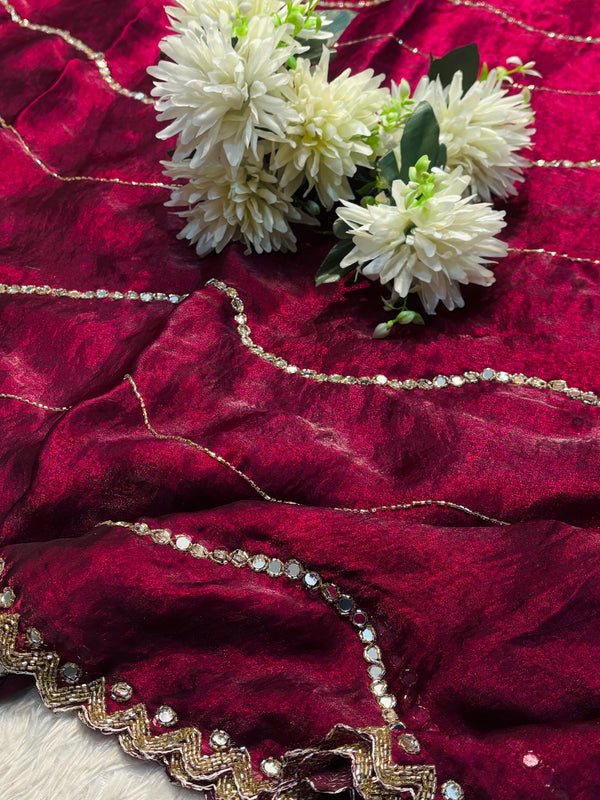 Frendy Silk Saree with Designer Blouse – Soft & Elegant Party Wear