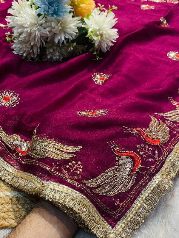 Soft Flowy Chiffon Saree for Daily & Party Wear