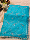 Designer Net Saree with Blouse Piece – Elegant Party & Wedding Wear