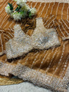 Elegant Net Saree Ready Made Blouse with Designer Finish
