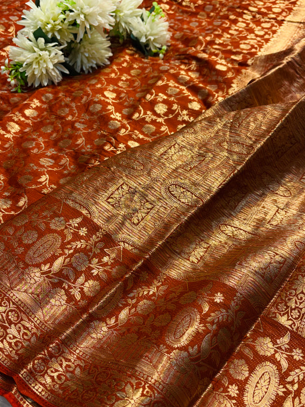 Traditional Woven Border Soft Silk Saree With Blouse Piece