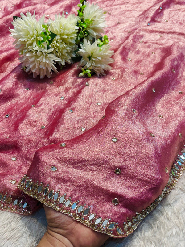Frendy Silk Saree with Ready-Made Blouse – Elegant Party Wear Collection