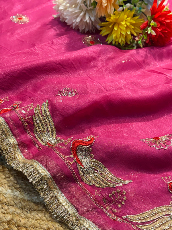 Soft Flowy Chiffon Saree for Daily & Party Wear